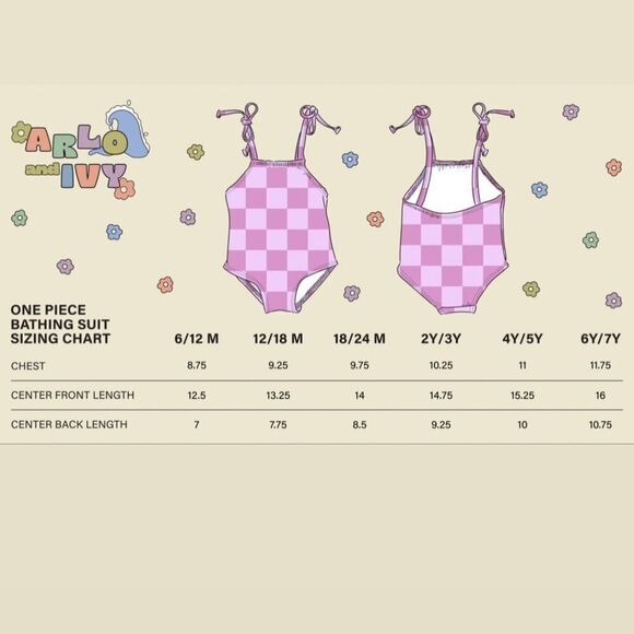 Arlo and Ivy Swim Lavender Cloud Print Swimsuit Size 6-12M - Picture 7 of 7